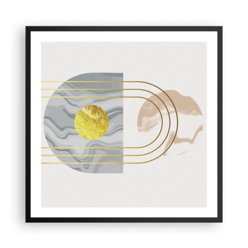 Plakat i sort ramme - Lysstyrke og udstråling - 60x60 cm