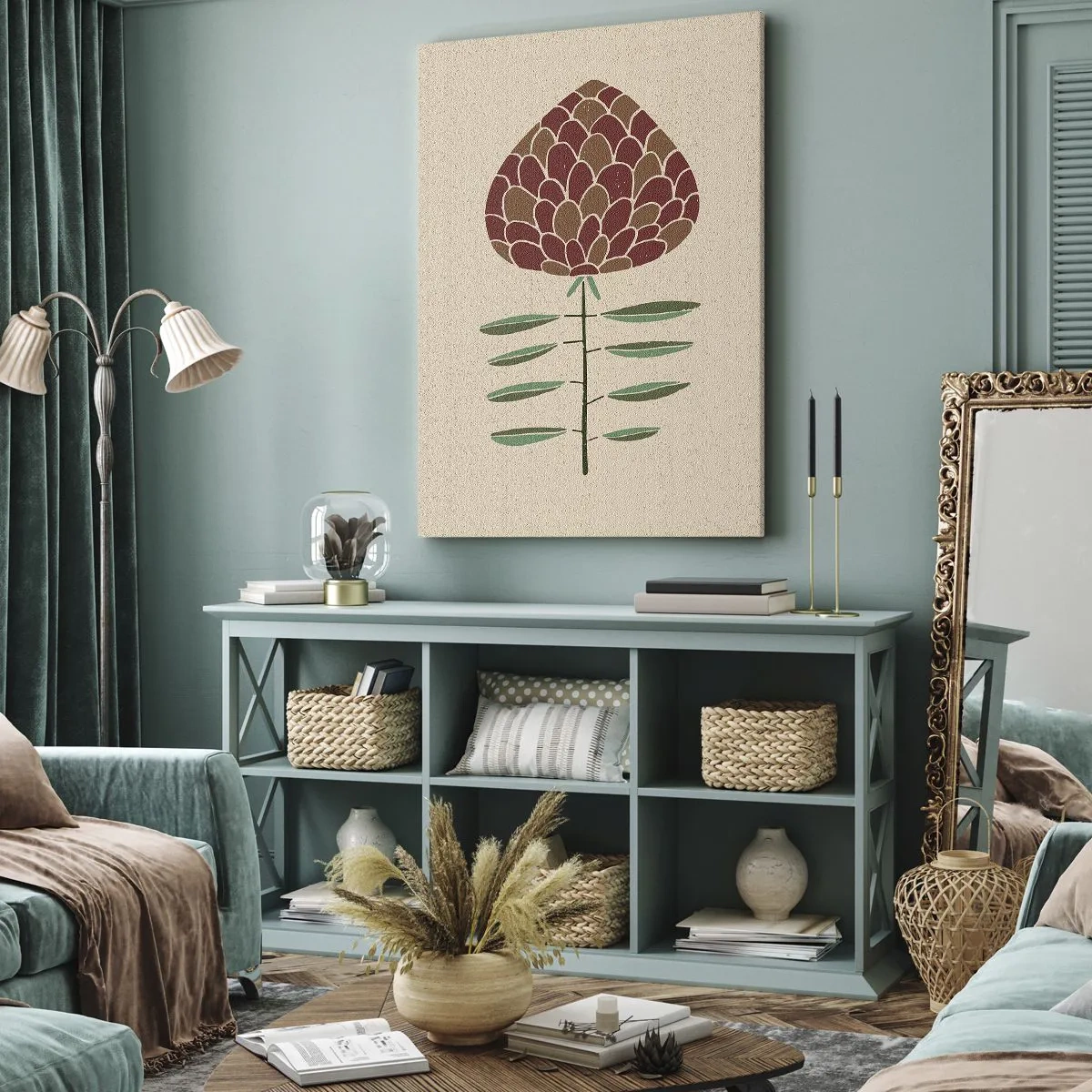 Lærredstryk - Billede på lærred - Som en stor pind - 50x70 cm