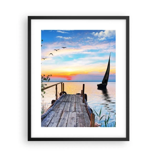 Plakat i sort ramme - Godaften - 40x50 cm