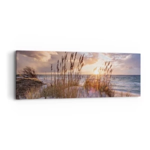 Lærredstryk - Billede på lærred - Farvel til sol og vind - 90x30 cm