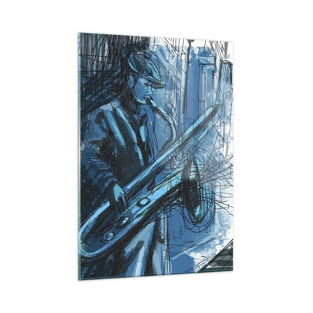 Billede på glas - Byens rapsodi - 50x70 cm