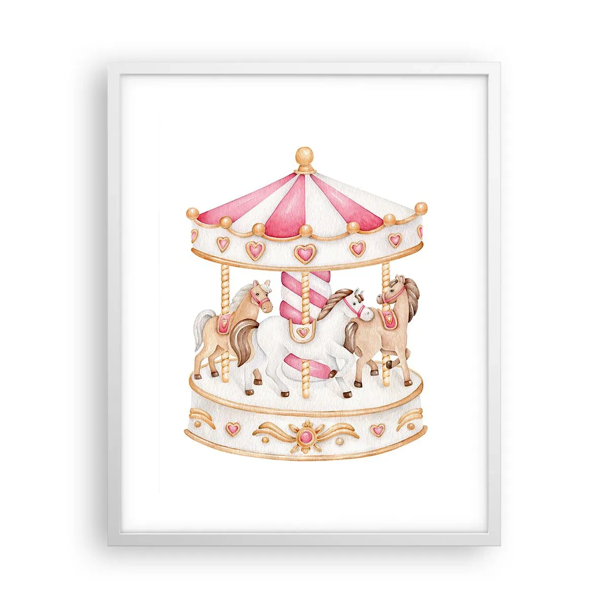 Plakat i hvid ramme - Barndommens søde verden - 40x50 cm