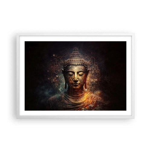 Plakat i hvid ramme - Åndelig balance - 70x50 cm