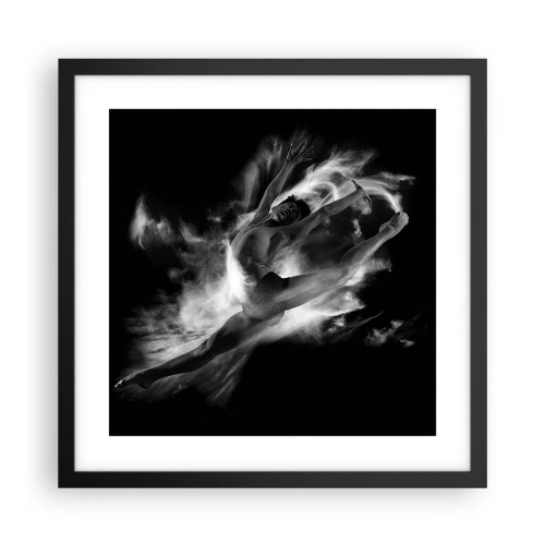 Plakat i sort ramme - Stoppet under flyvning - 40x40 cm