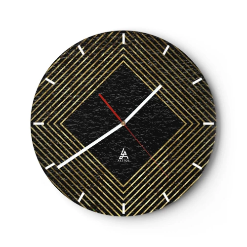 Vægur, Uret - Geometri i glamour-stil - 40x40 cm