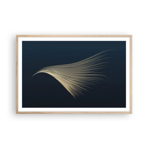 Plakat i ramme af lyst egetræ - Som en engels hår - 91x61 cm