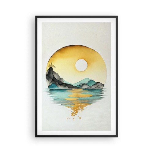 Plakat i sort ramme - I en cirkel af skønhed - 61x91 cm