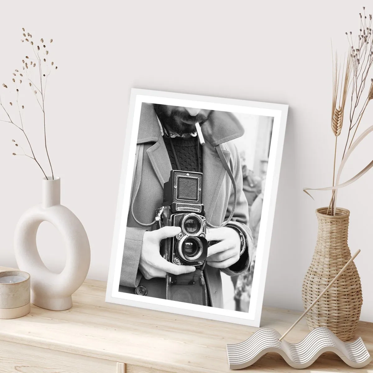 Plakat i hvid ramme - I retro stil - 50x70 cm