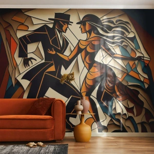 Fototapet Premium Sand - Dans af lidenskab og passion - Kubisme, Dans, Par - 400x280 cm