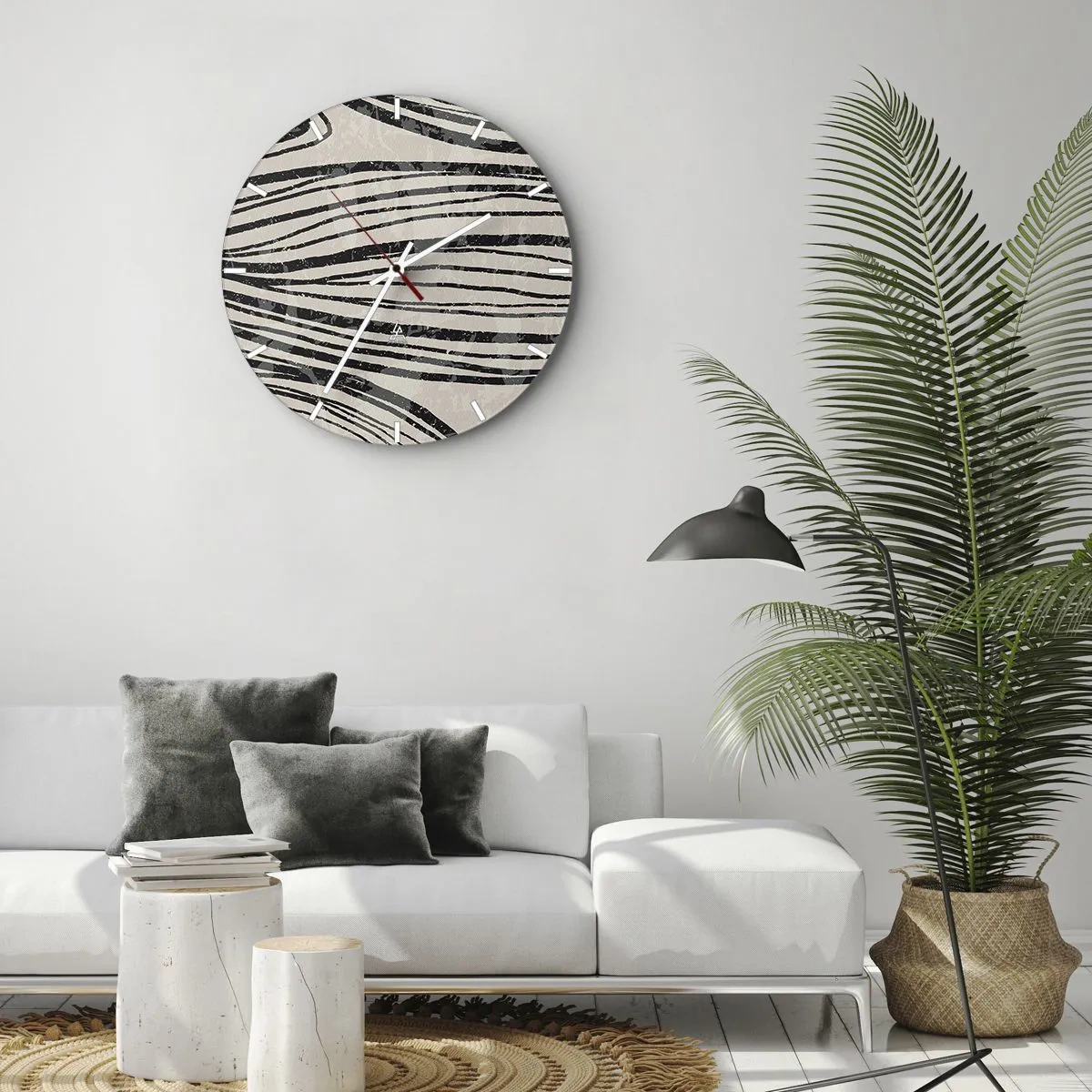 Vægur, Uret - Et spild af linjer - 40x40 cm