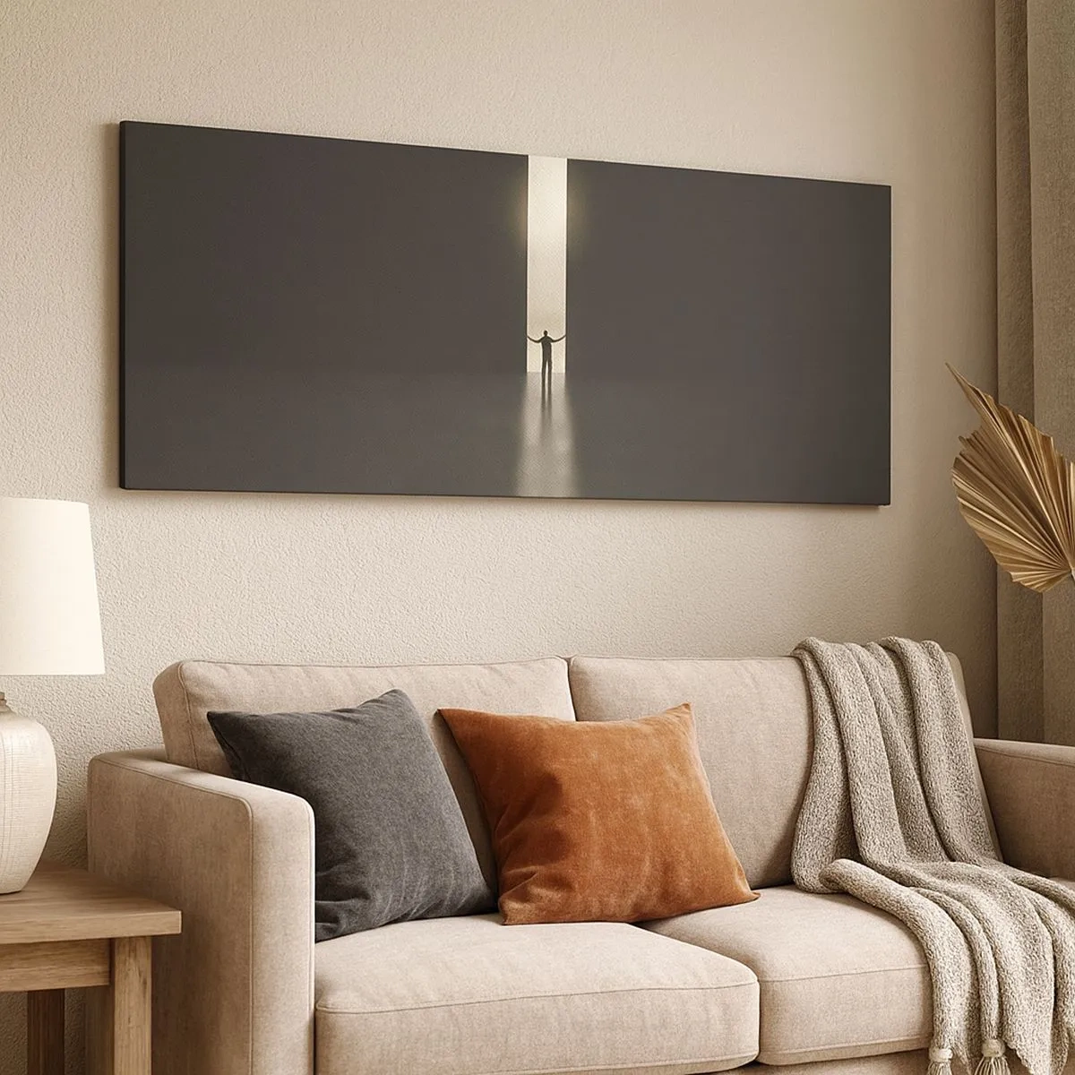 Lærredstryk - Billede på lærred - Et skridt mod en lys fremtid - 100x40 cm