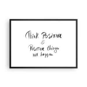 Plakat i sort ramme - Hvordan skal man leve? - 70x50 cm