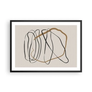 Plakat i sort ramme - Komposition - dans i besiddelse - 70x50 cm