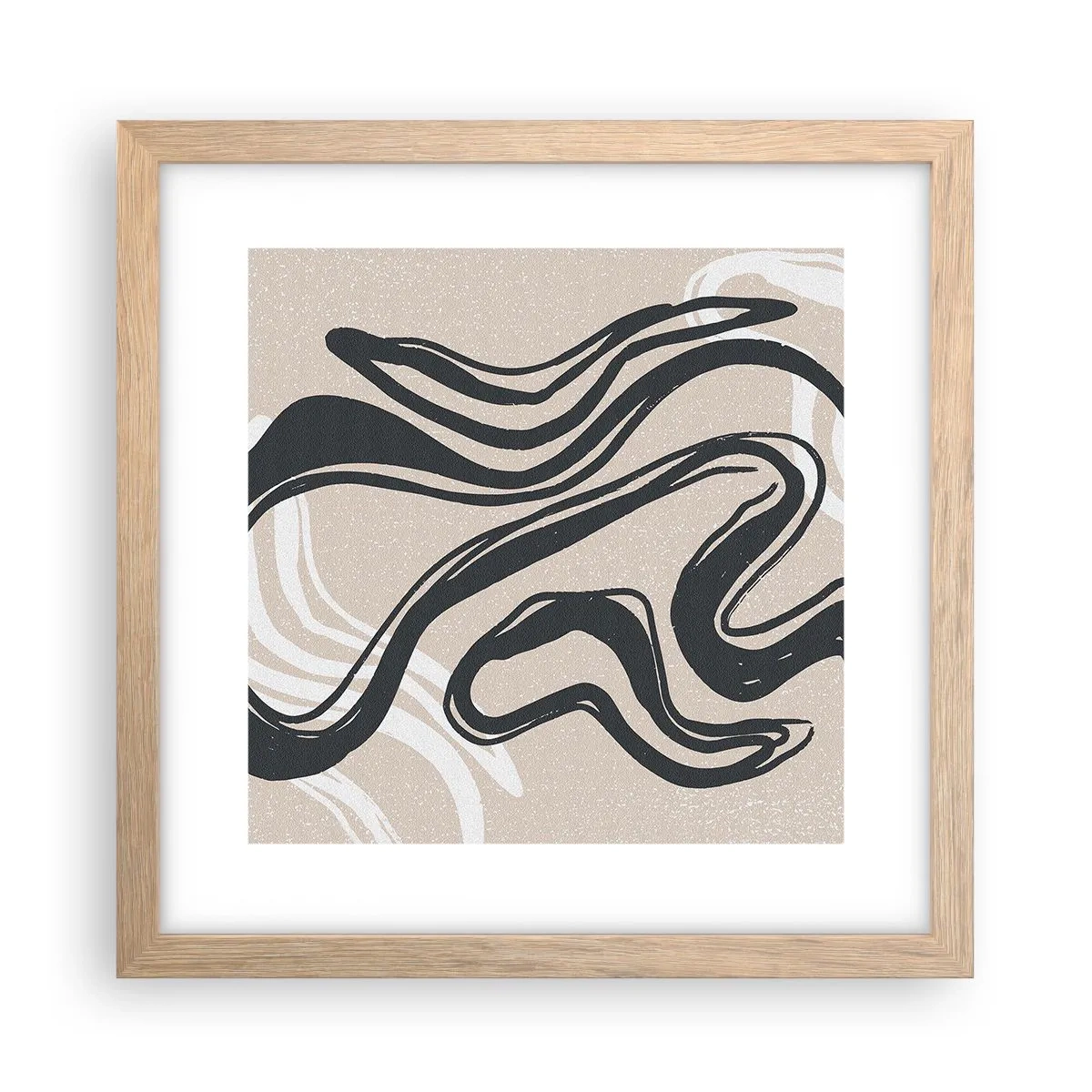 Plakat i ramme af lyst egetræ - Multipliceret udtryk - 30x30 cm