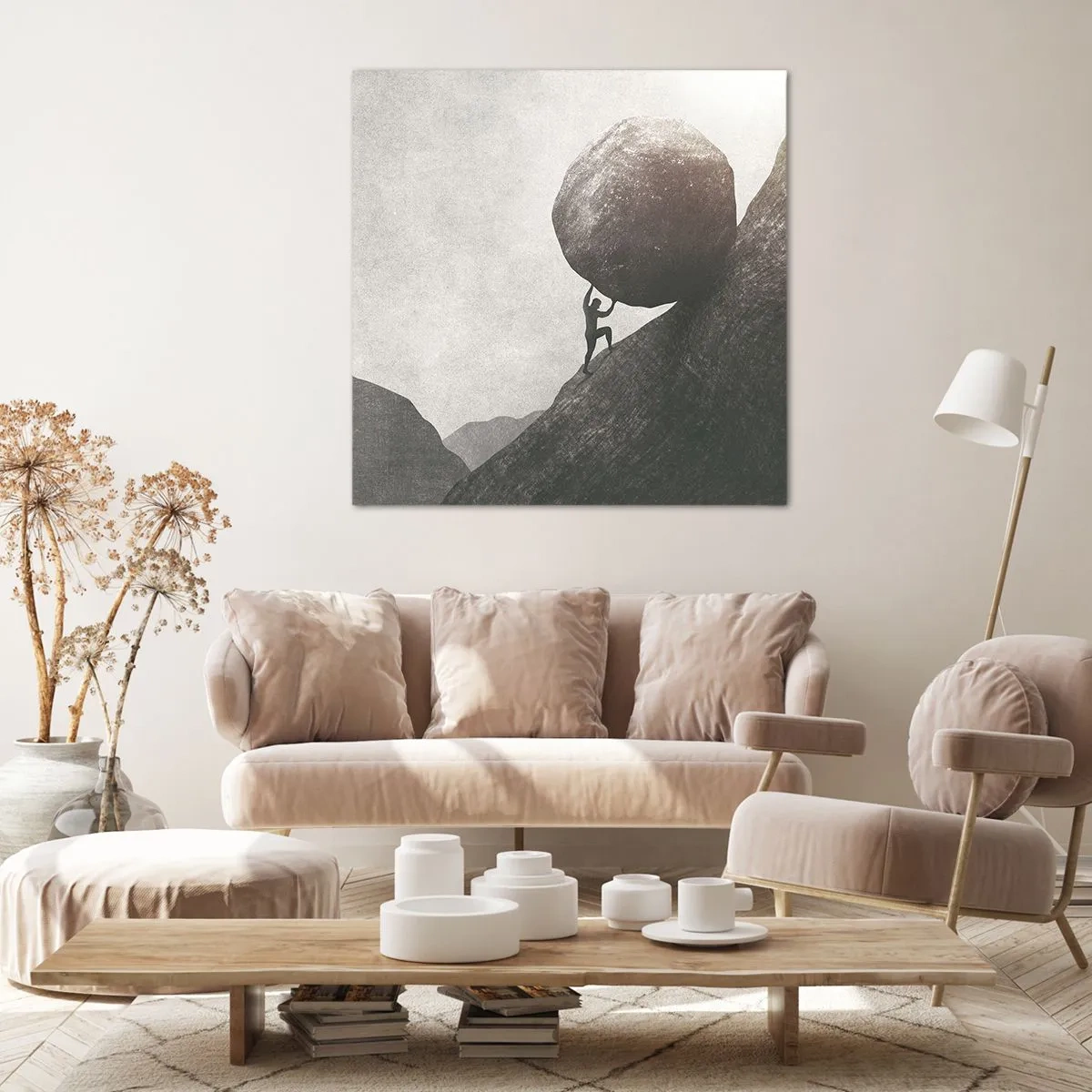 Lærredstryk - Billede på lærred - Jeg tror mod al forventning - 40x40 cm