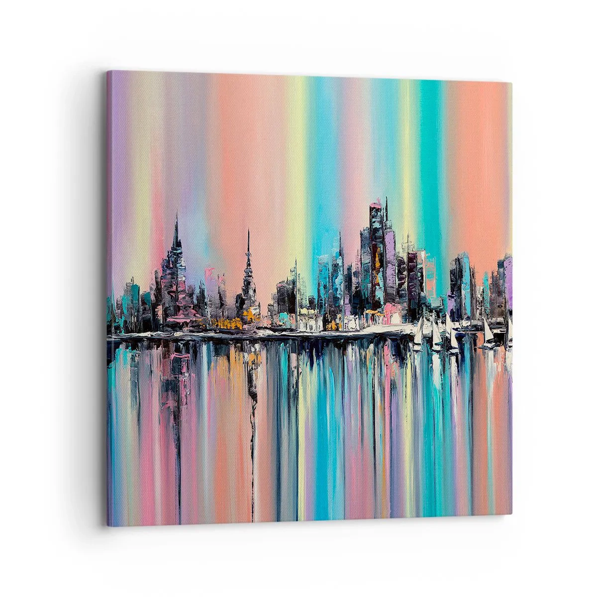 Lærredstryk - Billede på lærred - Skinne nattens lys - 70x70 cm