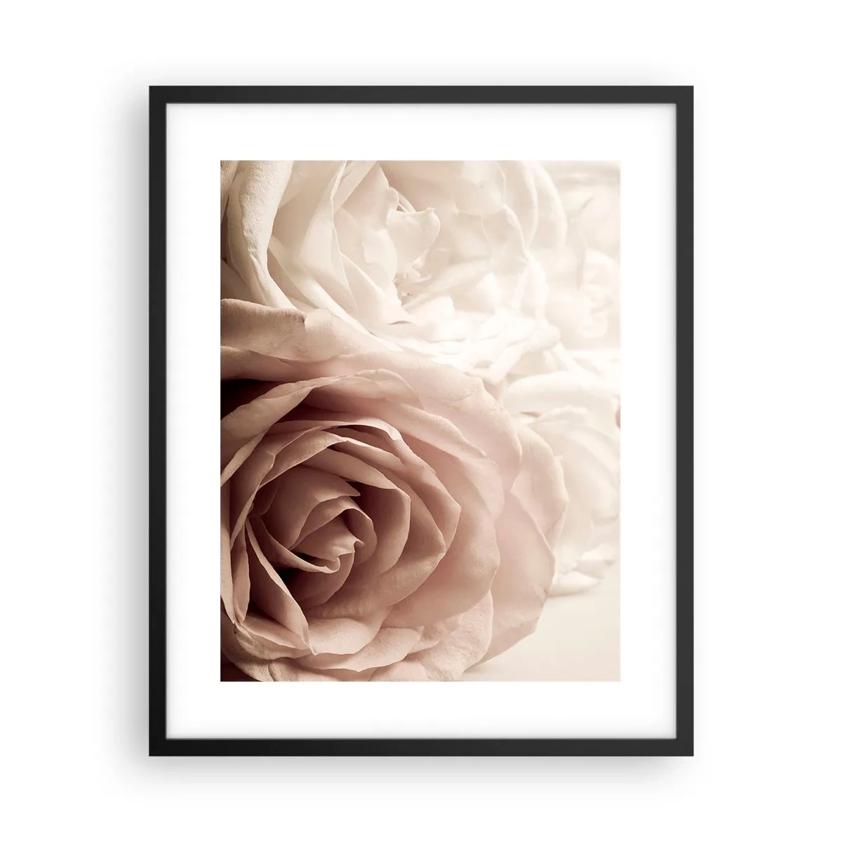 Plakat i sort ramme - I rosens hjerte - 40x50 cm