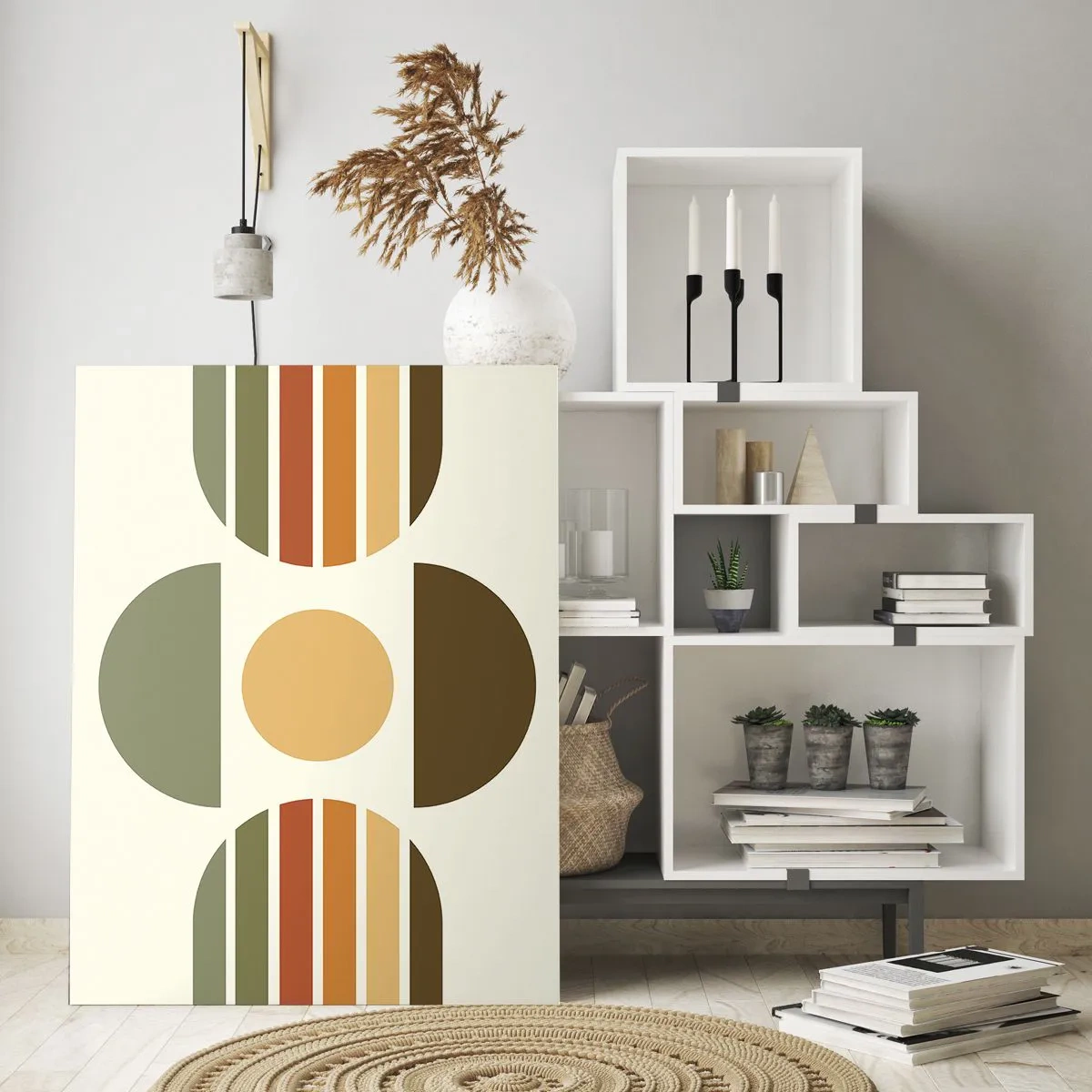 Billede på glas - I jordfarver - 50x70 cm