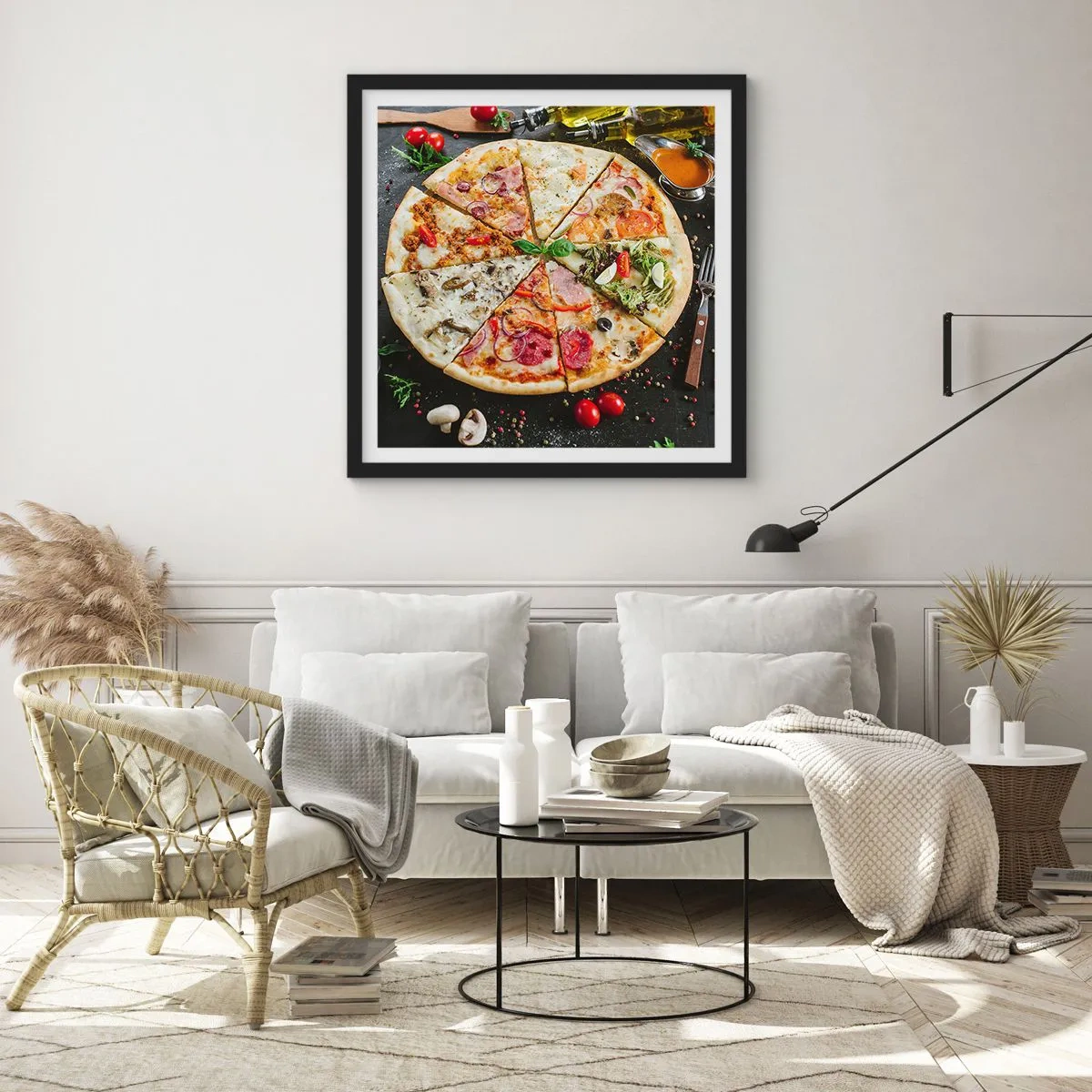 Plakat i sort ramme - Et udvalg af smagsvarianter - 60x60 cm