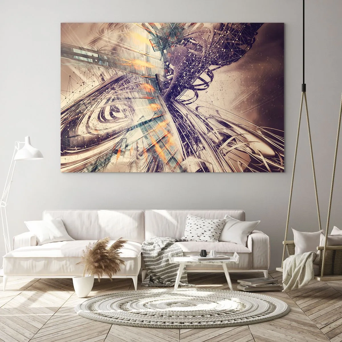 Billede på glas - I stor hast - 120x80 cm