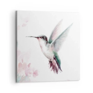 Lærredstryk - Billede på lærred - Stoppet i flagren - 50x50 cm