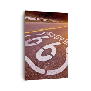 Lærredstryk - Billede på lærred - Den berømte Route 66 - 70x100 cm