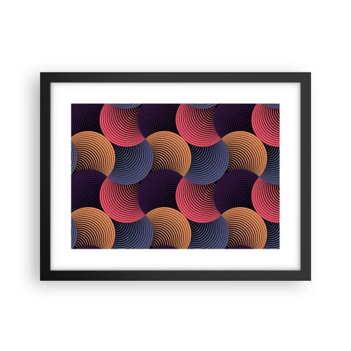 Plakat i sort ramme - I en cirkulær rytme - 40x30 cm