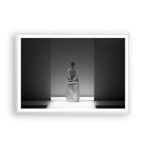 Plakat i hvid ramme - Raffineret enkelhed - 100x70 cm