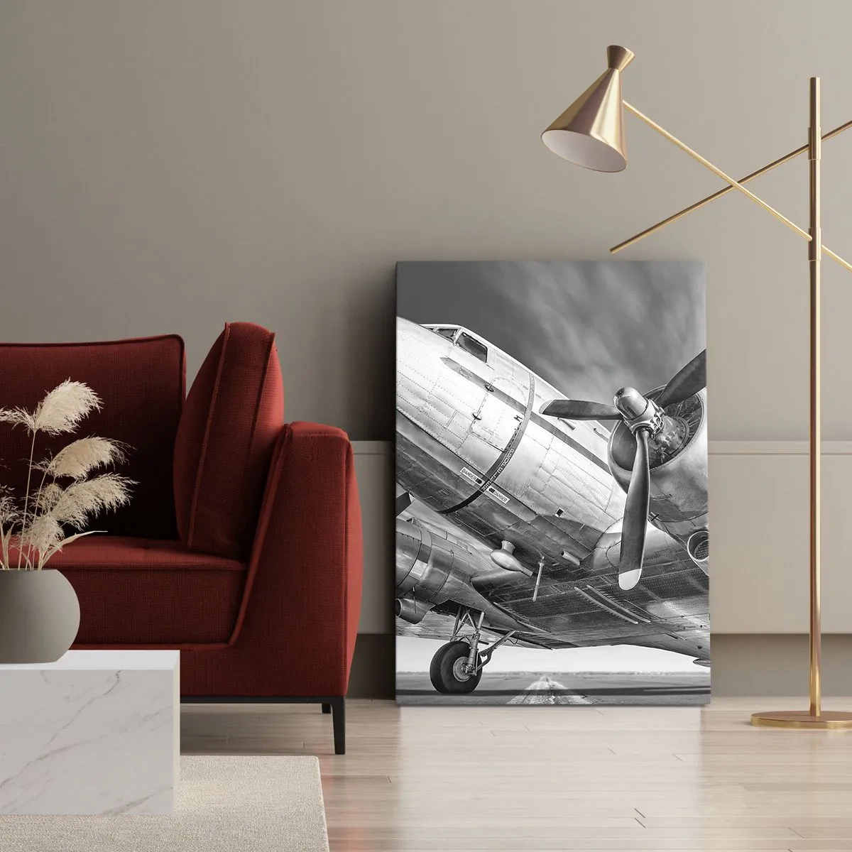 Lærredstryk - Billede på lærred - Altid klar til at flyve - 50x70 cm
