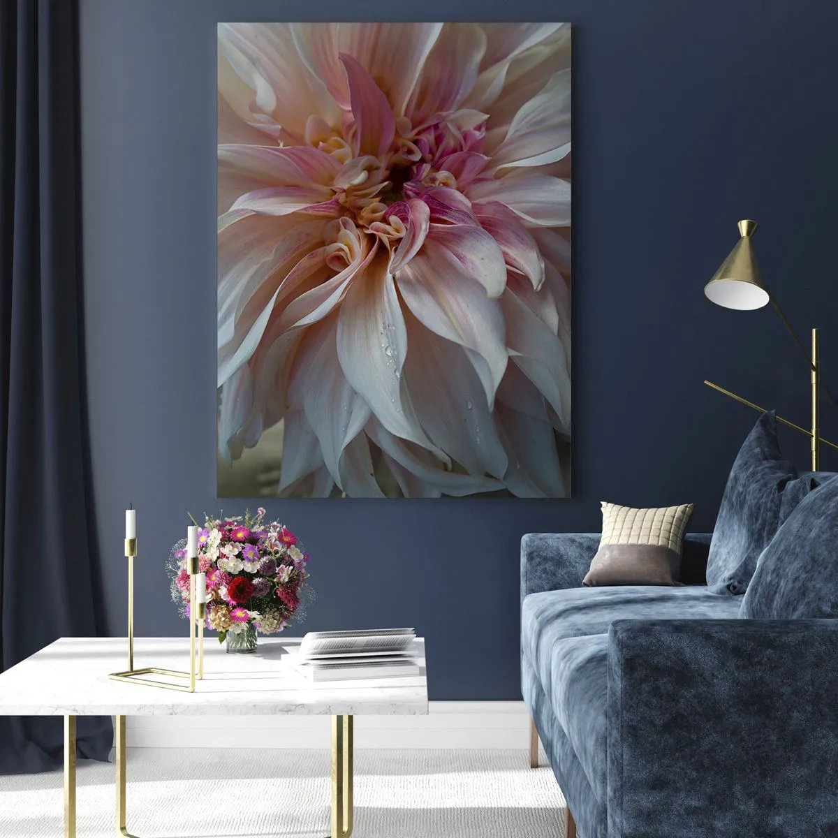 Billede på glas - Blomstrende friskhed - 50x70 cm