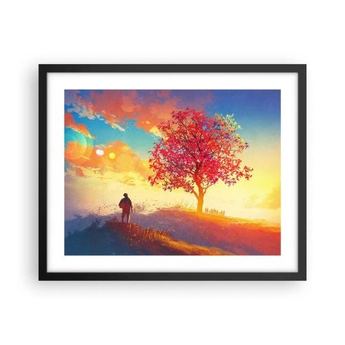 Plakat i sort ramme - Pilgrim på bestemmelsesstedet - 50x40 cm