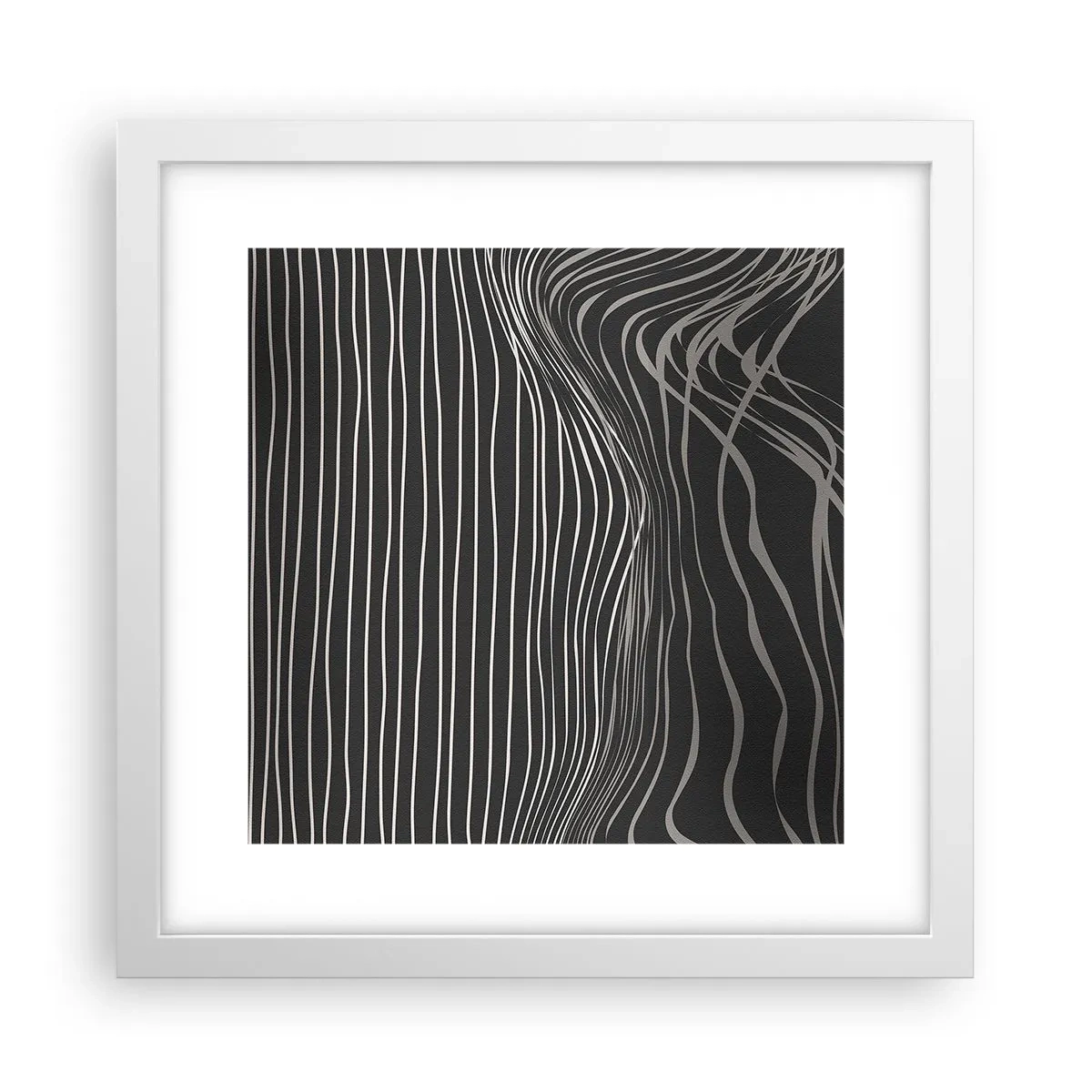 Plakat i hvid ramme - Rytme og accent - 30x30 cm