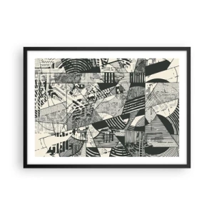 Plakat i sort ramme - Nutidens dynamik - 70x50 cm