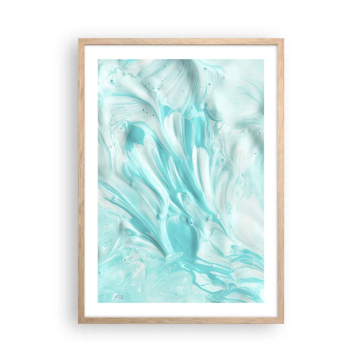 Plakat i ramme af lyst egetræ - For altid sammen - 50x70 cm