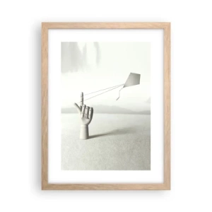 Plakat i ramme af lyst egetræ - Styrkeprøve - 30x40 cm