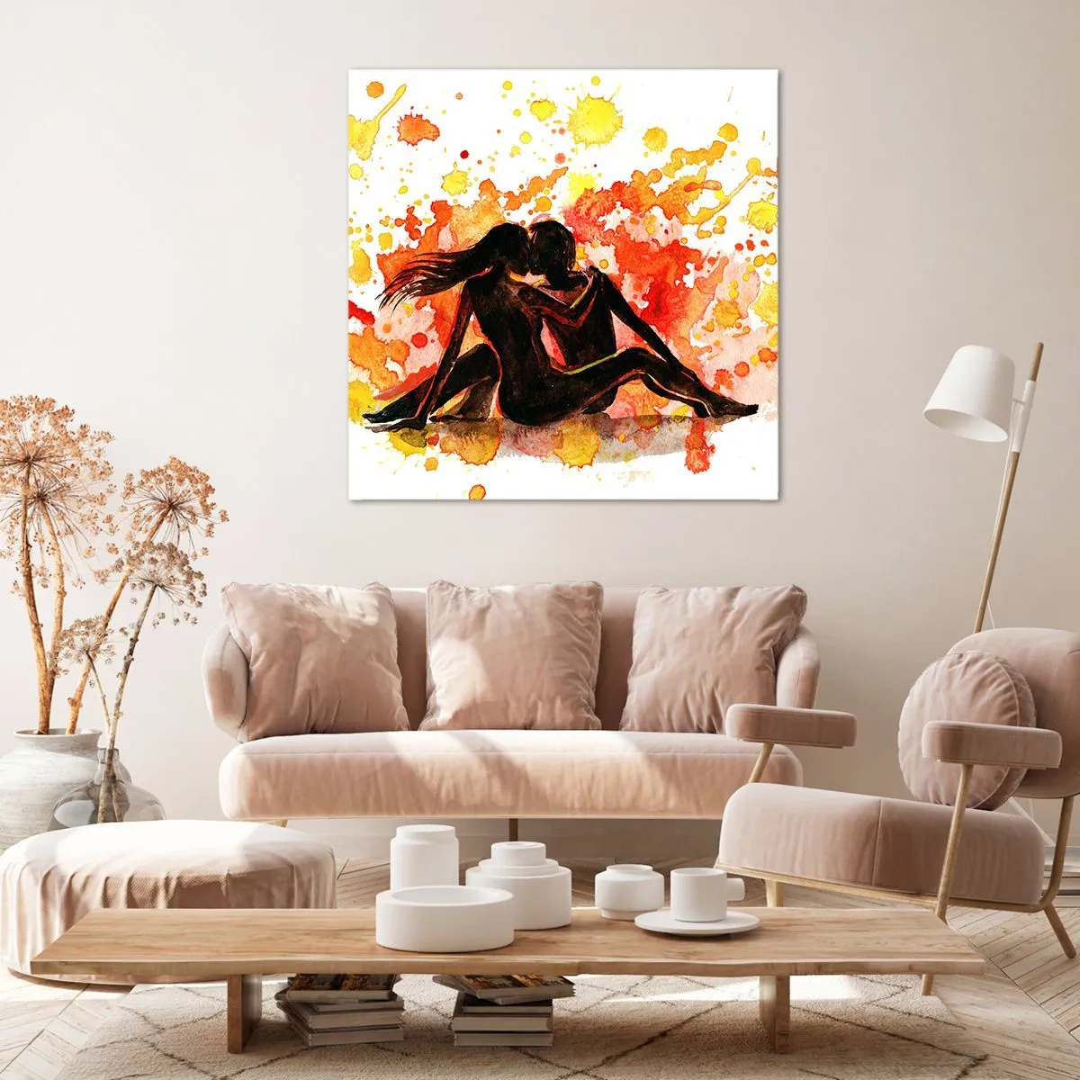 Lærredstryk - Billede på lærred - Og der var lys - 40x40 cm