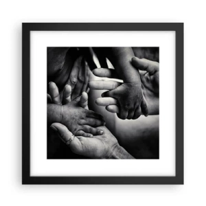 Plakat i sort ramme - At være menneske - 30x30 cm