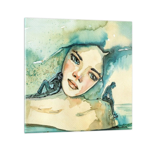 Billede på glas - Am I blue? - 30x30 cm