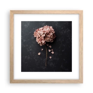 Plakat i ramme af lyst egetræ - Et virkelig romantisk tegn - 30x30 cm
