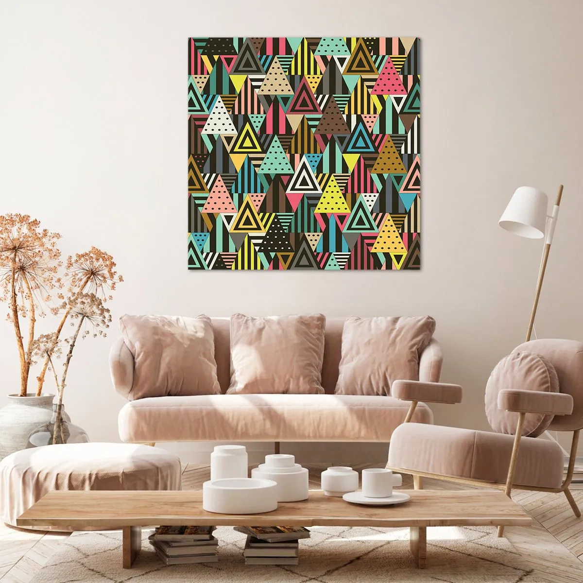 Lærredstryk - Billede på lærred - I takt på tre - 40x40 cm