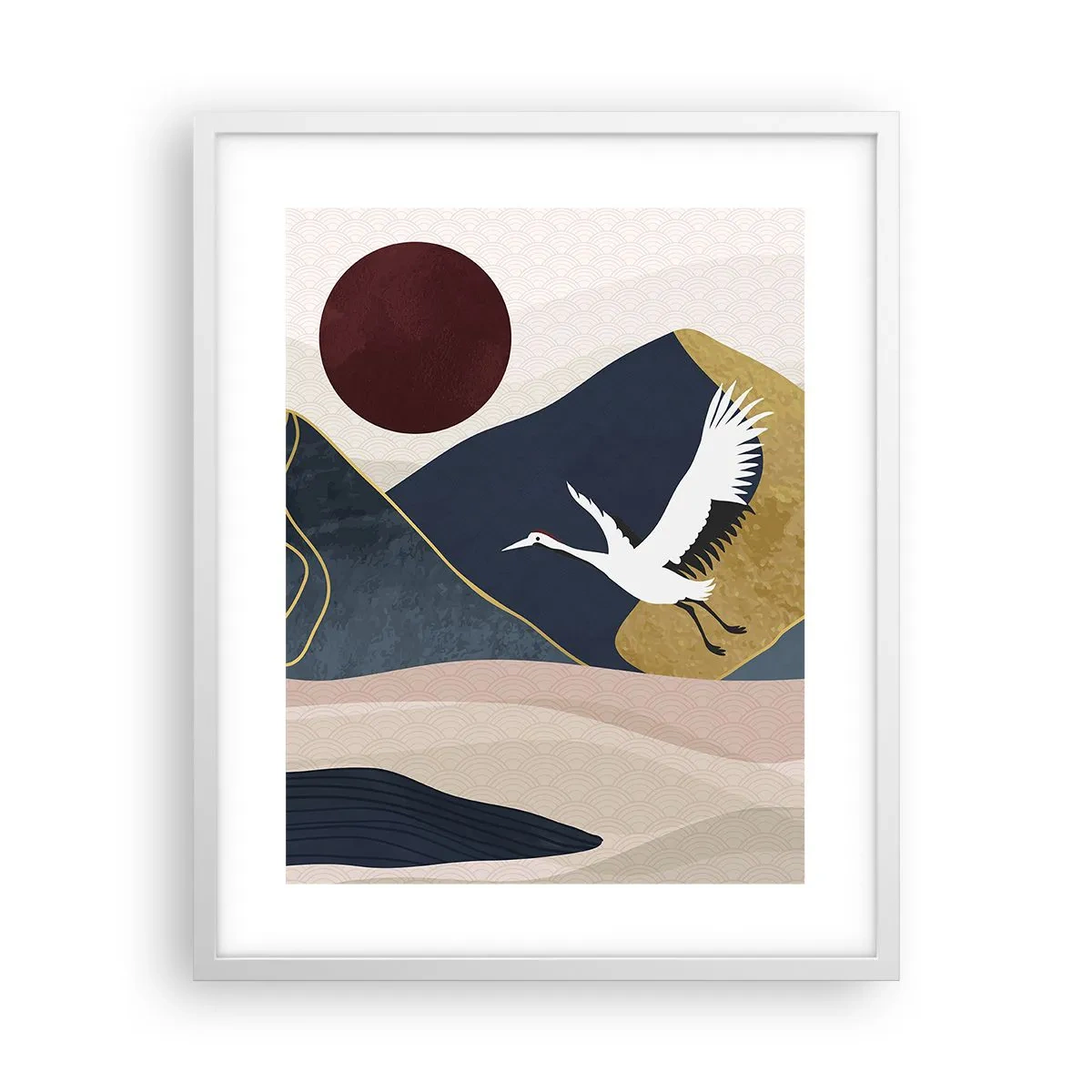 Plakat i hvid ramme - Og dagen er igen FLØJET af sted - 40x50 cm