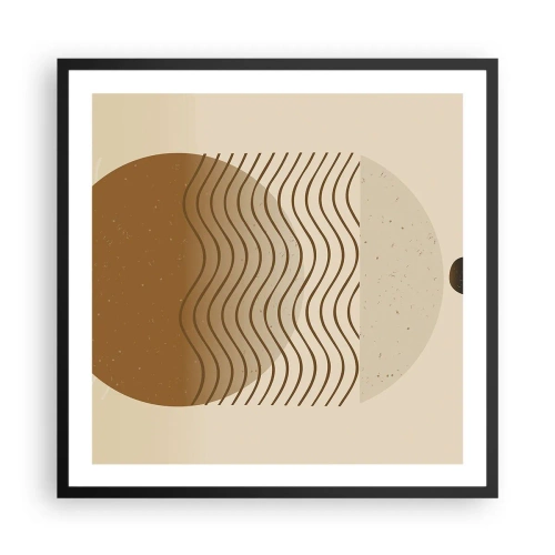 Plakat i sort ramme - Om geometriske figurers oprindelse - 60x60 cm