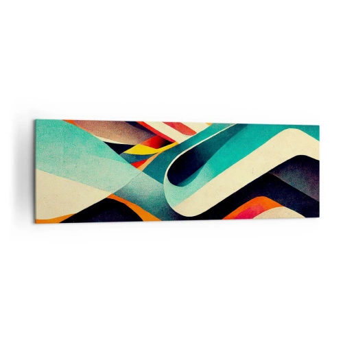 Lærredstryk - Billede på lærred - Intens komposition - 160x50 cm