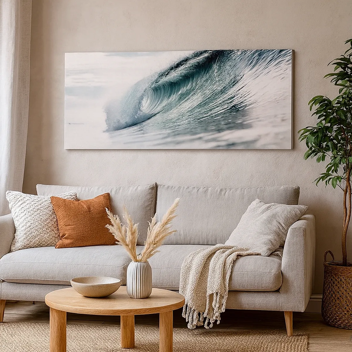 Lærredstryk - Billede på lærred - Topmøde om vand - 30x30 cm