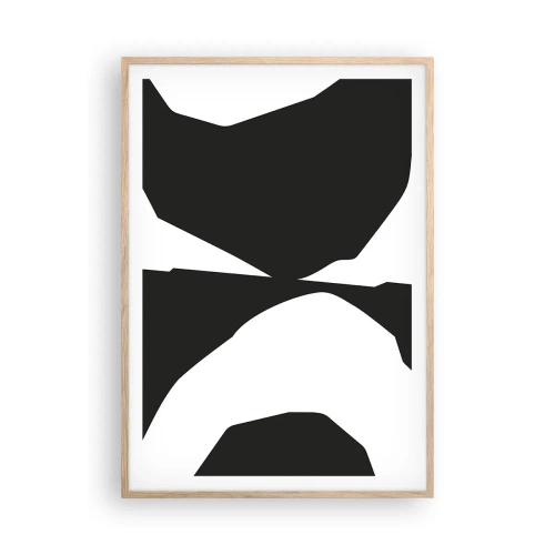 Plakat i ramme af lyst egetræ - Positiv-negativ - 70x100 cm