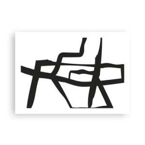 Plakat - Sort og hvid konstruktion - 70x50 cm