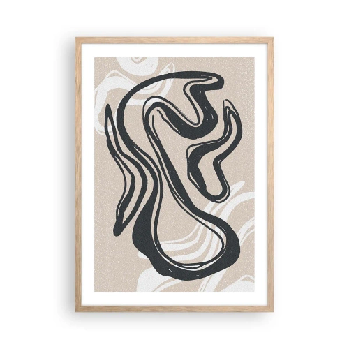 Plakat i ramme af lyst egetræ - Multipliceret udtryk - 50x70 cm