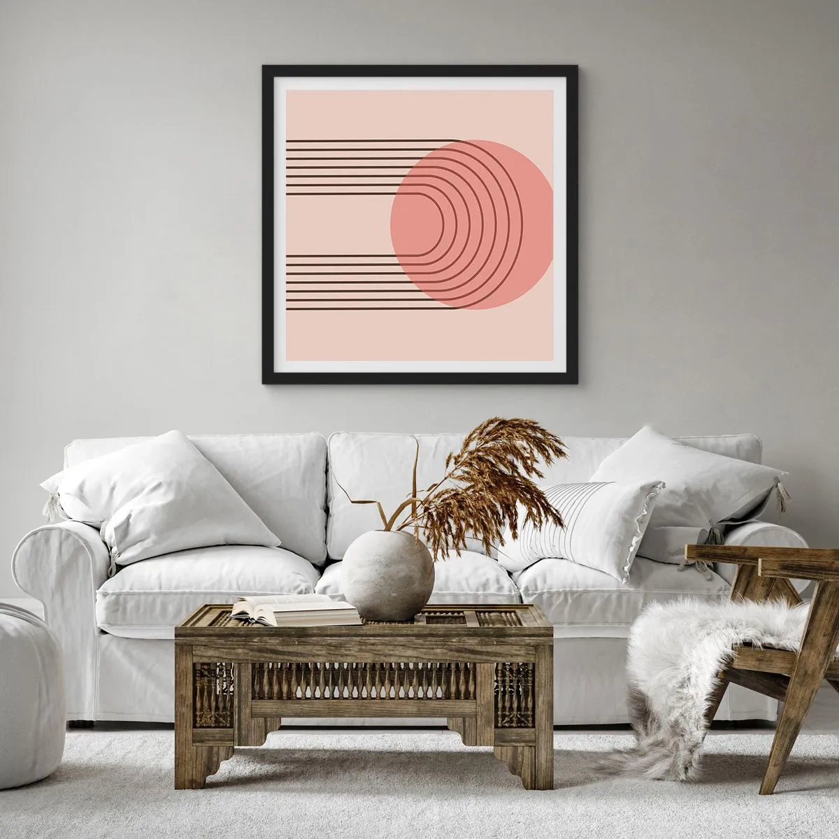 Plakat i sort ramme - Uimodståelig tiltrækningskraft - 60x60 cm