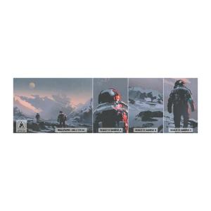Fototapet Prøve Standard Eco - Under en ukendt stjerne - Abstraktion, Astronaut, Kosmonaut - 100x30 cm