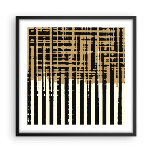 Plakat i sort ramme - Arkitektonisk abstraktion - 50x50 cm